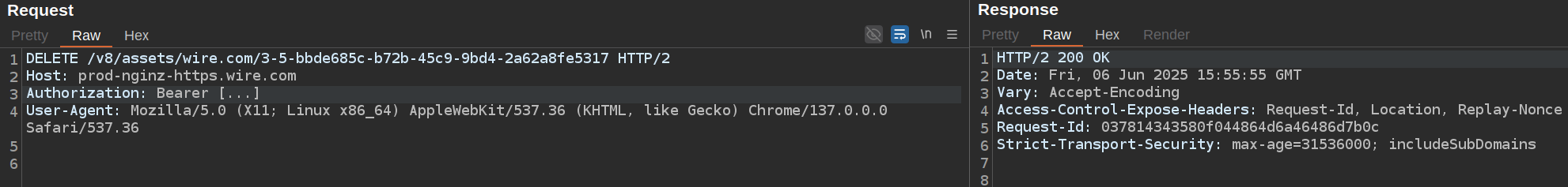 DELETE request