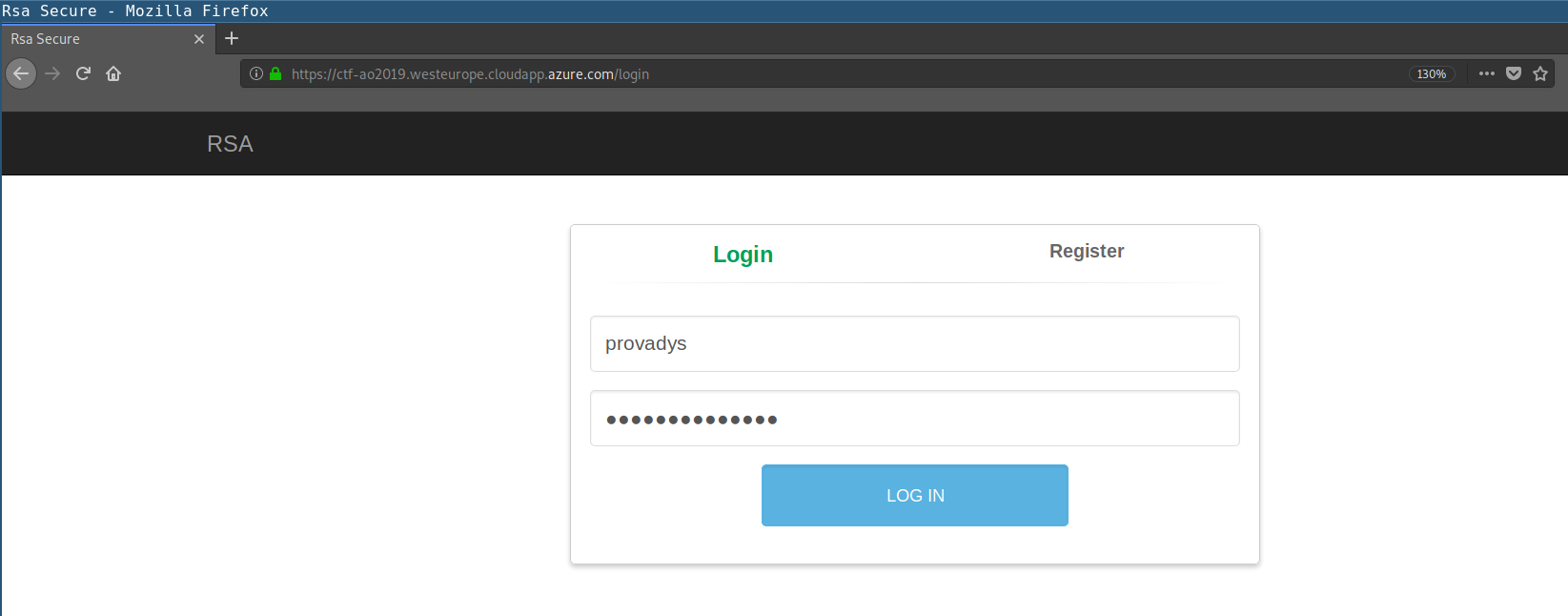 Login page with self-registration